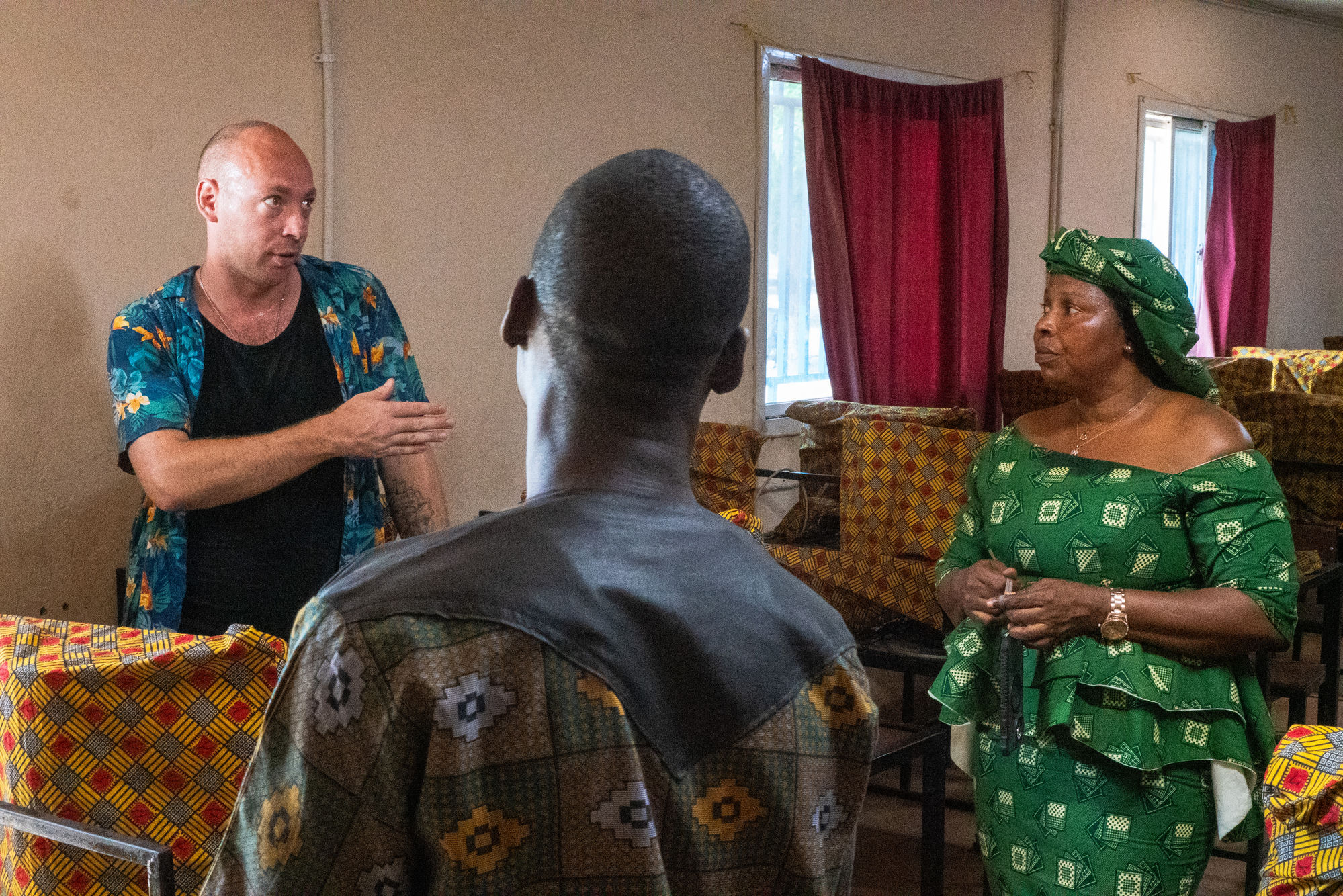 Talking through the day-to-day of the school with the people who run it