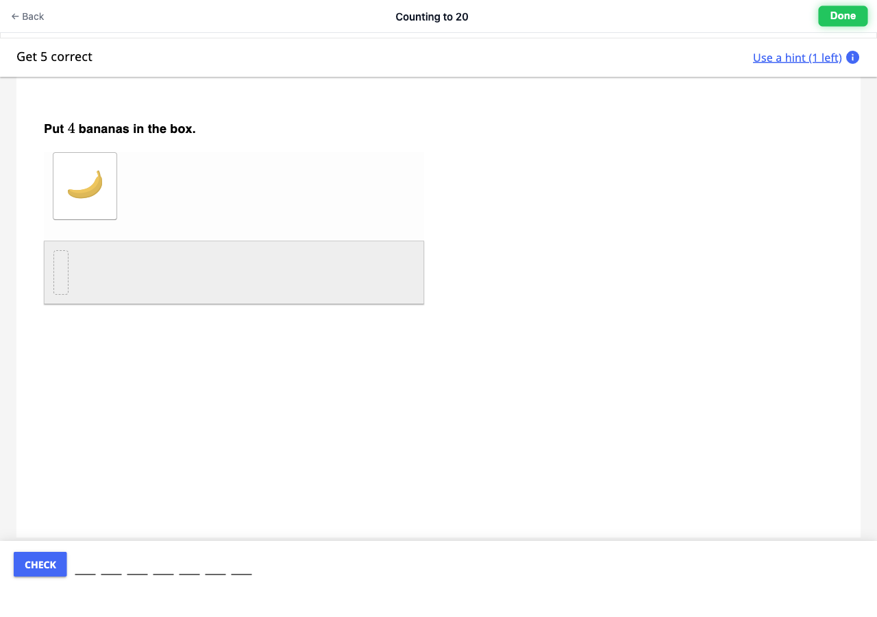 Doing an exercise in the KUBO Learn module